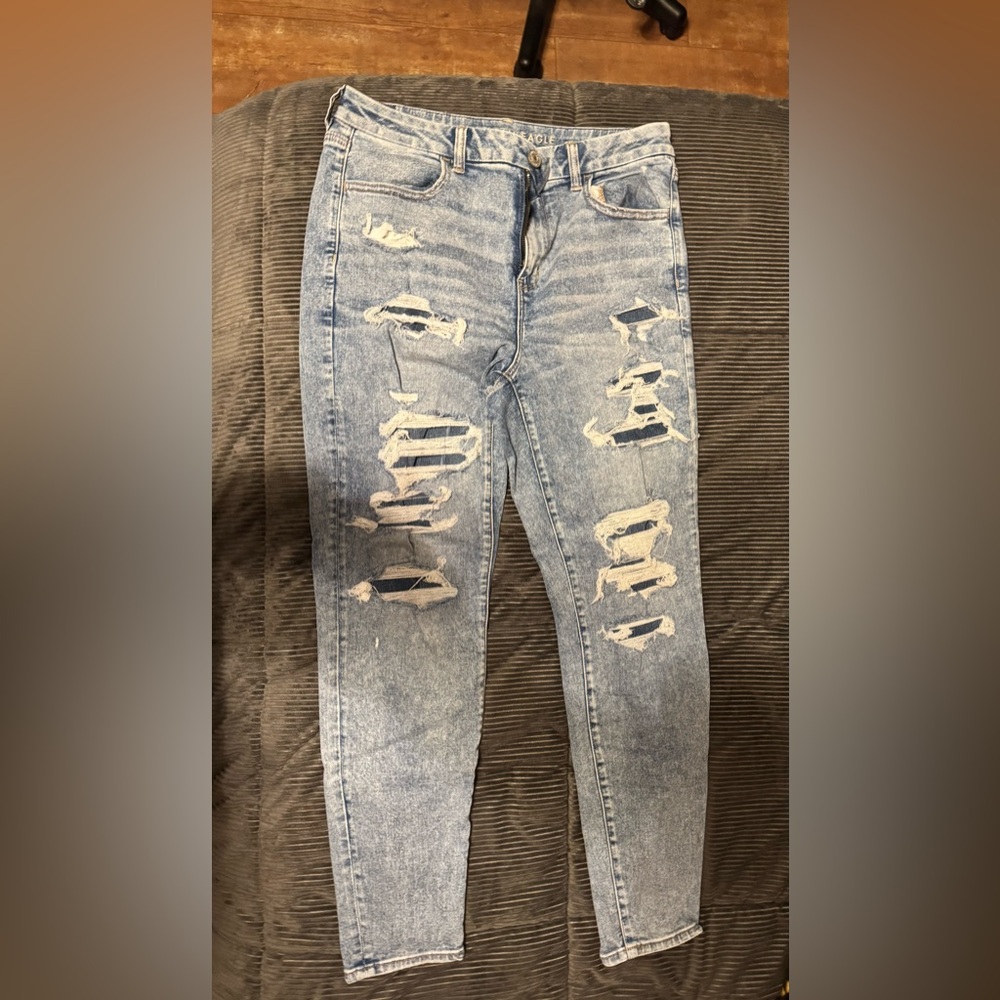 American eagle patched curvy jegging